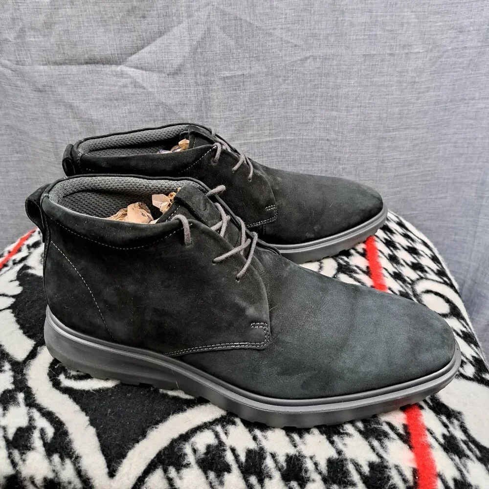 %ECCO Boots Men Suede Black Size 12 - 12.5 / D9